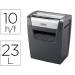 Destructora de documentos marca Rexel Momentum X410 en partículas 10 hojas 23 L Nivel de seguridad 4 en Negro