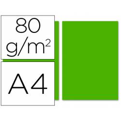 Papel color Liderpapel verde intenso a4 80 g/m2 100 hojas