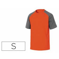 Camiseta manga corta Deltaplus color Naranja y Gris Talla S