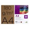 Cartulina Liderpapel marron a4 180 g/m2