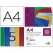 Cartulina metalizada Liderpapel 5 colores surtidos a4 235 g/m2