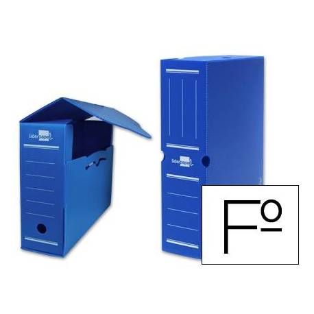 Cajas de archivo definitivo Liderpapel azul folio