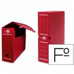 Cajas de archivo definitivo Liderpapel rojo folio