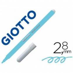Rotulador Giotto Turbo Punta Media Lavable Azul Claro
