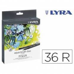 Rotulador Lyra Duo Art Pen Doble punta fina y punta pincel Caja de 36 unidades