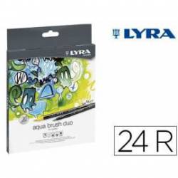 Rotulador Lyra Duo Art Pen doble punta fina y gruesa caja de 24 unidades