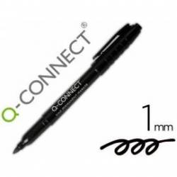 Rotulador Q-Connect permanente color negro para CD/DVD con punta redonda 1mm