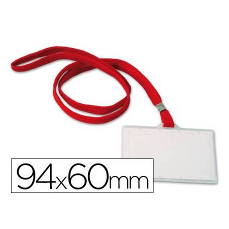 Identificadores Q-Connect cordon plano rojo
