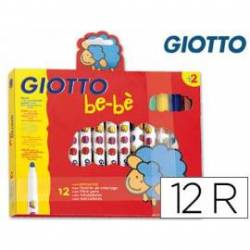 Rotulador Giotto Super Be-be punta gruesa lavable caja de 12 unidades