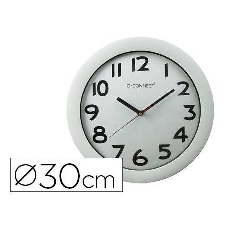 Reloj de pared plastico 30 cm marco dorado