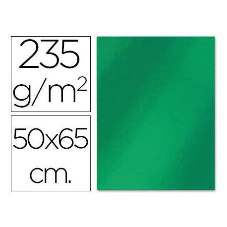 Cartulina metalizada Liderpapel color verde 235 g/m2