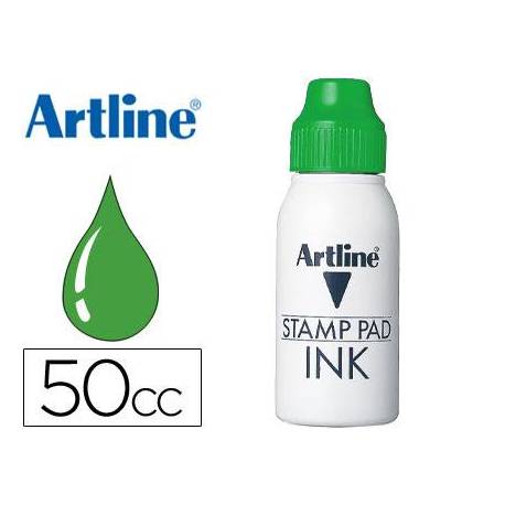Tinta tampon Artline verde 50 cc