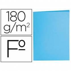 Subcarpeta de cartulina Liderpapel tamaño folio color azul pastel 180g/m2