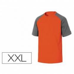Camiseta manga corta Deltaplus color Naranja y Gris Talla XXL