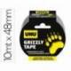 CINTA ADHESIVA MARCA UHU AMERICANA GRIZZLY TAPE ULTRAFUERTE COLOR PLATA 10 MT X 48 MM