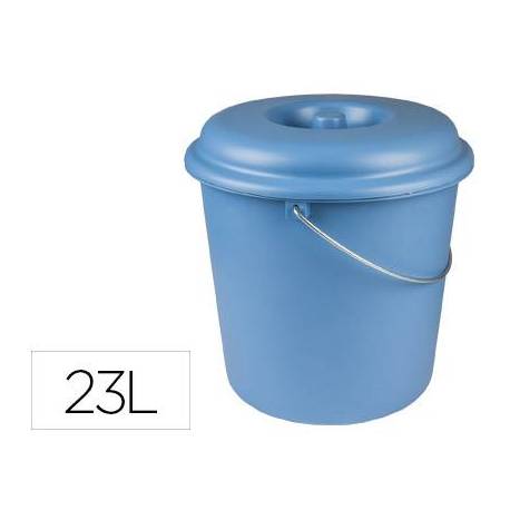 Cubo basura domestico tapa color azul