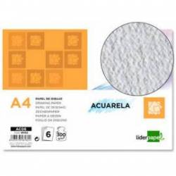 Papel acuarela Liderpapel Din A4 300 g/m2