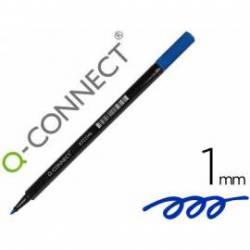 Rotulador Q-Connect punta de fibra redonda 1mm Azul