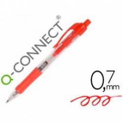 Boligrafo retractil Q-Connect Rojo 0,7 mm