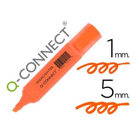 Rotulador fluorescente Q-Connect naranja
