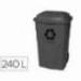 PAPELERA CONTENEDOR Q-CONNECT PLASTICO CON TAPADERA 240L GRIS 1040X610X610 MM CON RUEDAS