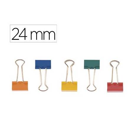 Pinza metalica Q-Connect N.2 Colores Surtidos Reversible 24 mm