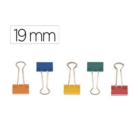 Pinza metalica Q-Connect N.1 Colores Surtidos Reversible 19 mm
