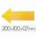SIMBOLO ADHESIVO DURABLE PVC FORMA DE FLECHA PARA DELIMITACION SUELO AMARILLO 200X100X0,7 MM PACK DE 10 UDS