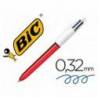 Boligrafo marca Bic Shine 4 colores Punta 1 mm cuerpo color Rojo