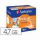 DVD-R MARCA VERBATIM Capacidad 4,7 GB duración 120 min