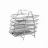 BANDEJA SOBREMESA METALICA Q-CONNECT KF18476 REJILLA PLATA 5 BANDEJAS MOVIBLES 350X275X375 MM