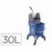CARRO DE LIMPIEZA CON BASTIDOR Y ESCURRIDOR CON 4 RUEDAS 30 L AZUL 440X330X460 MM