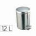 Papelera de Acero Inoxidable Brillo con Pedal 12 L