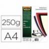 Tapa de Encuadernacion Carton Brillo Fellowes DIN A4 Color Rojo 250 micras pack 100 uds