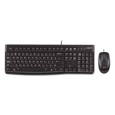 Set teclado + raton con cable Logitech Negro