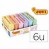 PLASTILINA JOVI 70 SURTIDA TAMAÑO PEQUEÑO COLORES PASTEL SURTIDOS CAJA DE 6 UNIDADES 50 GR