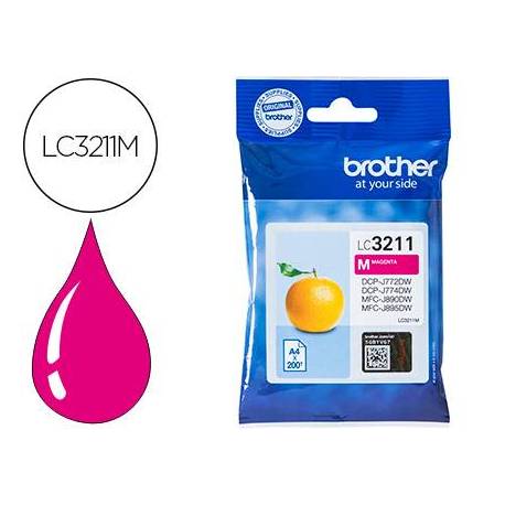 Cartucho Brother LC3211 color Magenta LC3211M dcp-j572 / dcp-j772 / dcp-j774 / mfc-j890 / mfc-j895