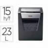 Destructora documentos marca Rexel momentum X415 destruye grapas y clips.