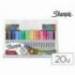 Rotulador permanente Sharpie punta fina Blister 20 colores
