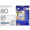 Tarjeta de visita Avery en Blanco mate 85x54 mm Imprimible doble cara 260 gr Pack de 80