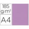 Cartulina Gvarro Malva A4 185 g/m2 Paquete de 50