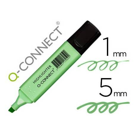 Rotulador Q-Connect Fluorescente Pastel Verde