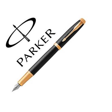 Pluma Parker PK IM GT Premium Plumin Fino Lacado Negro Adornos Dorados