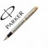 Pluma Parker PK IM GT Plumin Fino Acabado Metal Cepillado