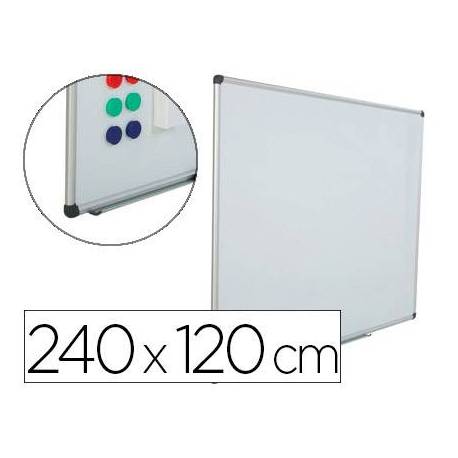 Pizarra Blanca Rocada Acero Vitrificado Magnética marco aluminio 120x240 cm