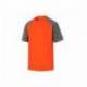 Camiseta manga corta Deltaplus color Naranja y Gris Talla S