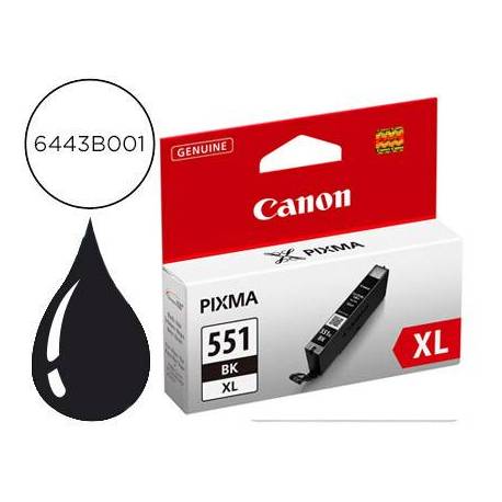 Cartucho Canon CLI-551XL Pixma color negro 6443B001