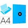 Carpeta Liderpapel Antartik Folio con Solapas Cartón forrado Azul