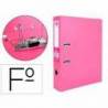 Archivador de palanca Liderpapel folio rosa lomo 75mm