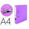 Archivador de palanca Liderpapel A4 lila compresor metalico